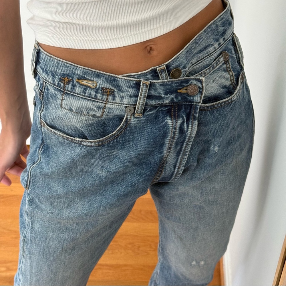 R13 High-Rise Straight Leg Jeans 26